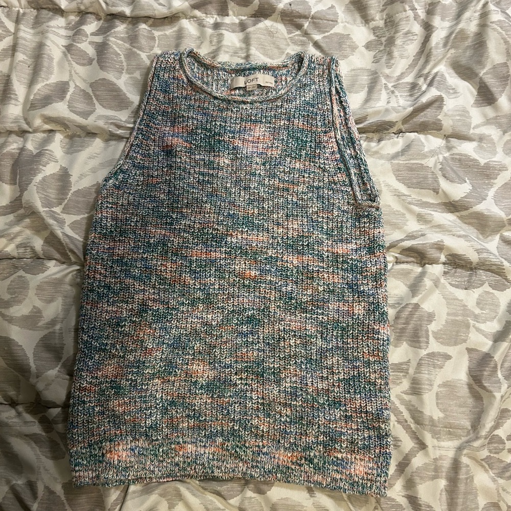 Loft Rainbow Sweater Vest